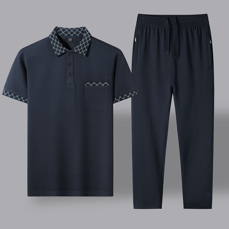 Embroidery Cotton Shirt - Letni Nowy Modny Zestaw Męski z