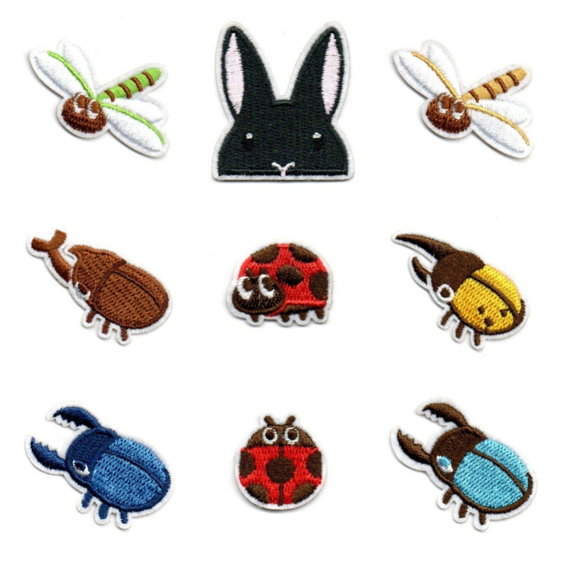 Embroidery Lady Bug - 50 sztuk/partia Naszywka haftowana anime Biedronka