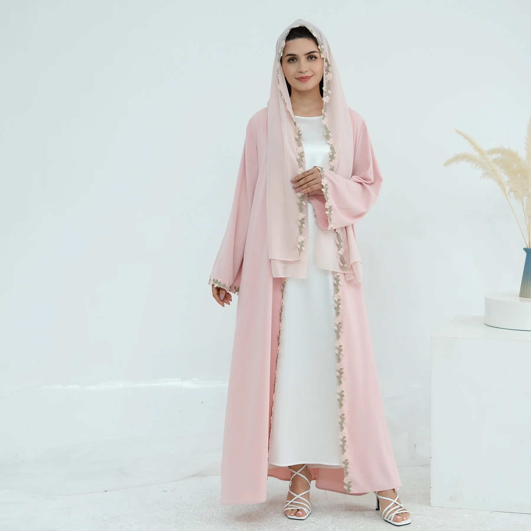 Dubaj Open Abaya Muzułmańska S – Embroidery Kebaya recenzja i cena