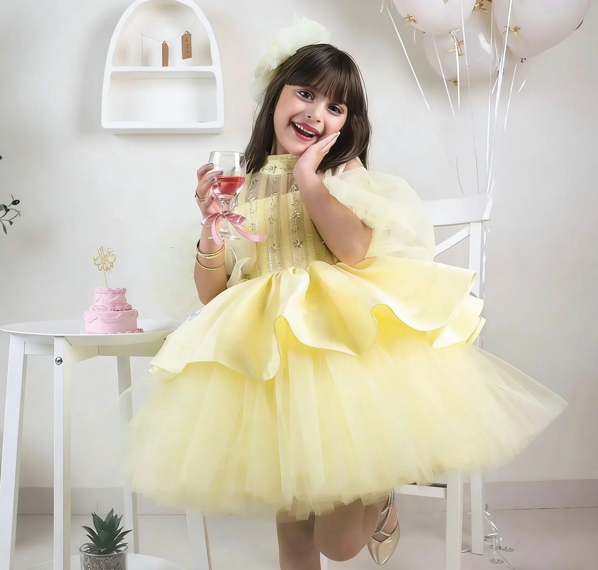 Żółte sukienki dla dziewczynek – Embroidery Yellow Dress recenzja i cena