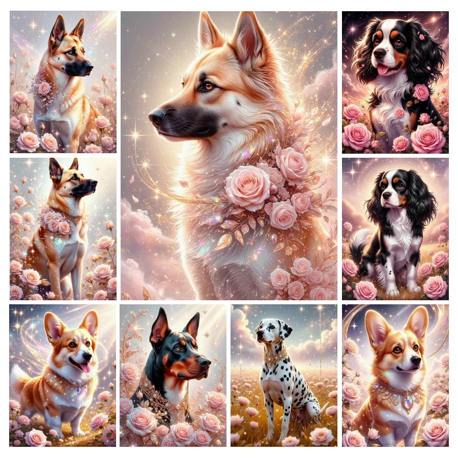 Uroczy pies i kwiaty – nowa ko – Embroidery Rose recenzja i cena